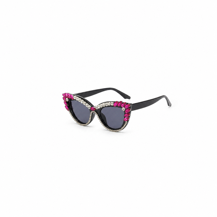 Ruby Crystal Cat-Eye Sunglasses – GLAMÉ