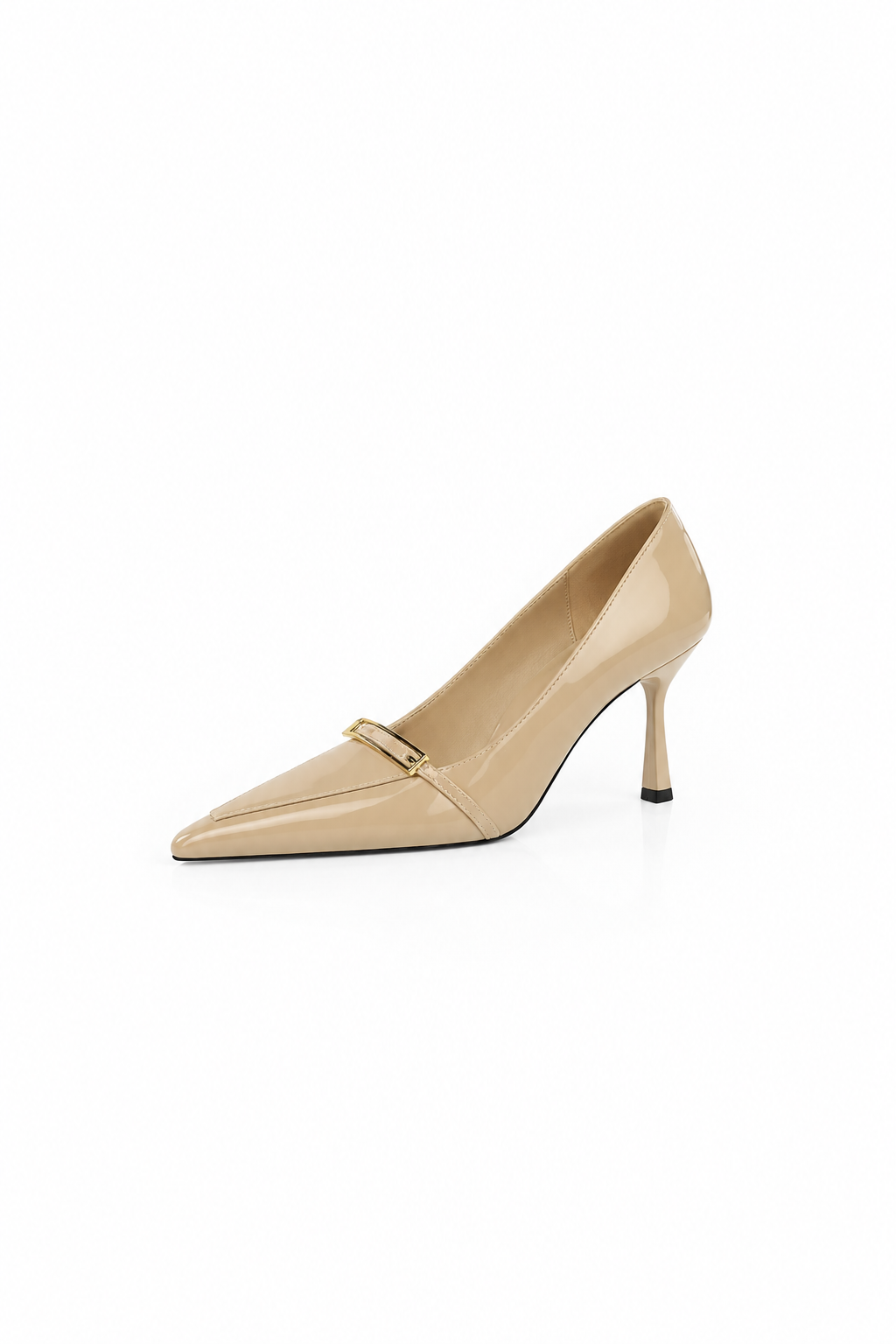 Patent Pointed Toe Buckle Stiletto Heels – ÉLISÉE