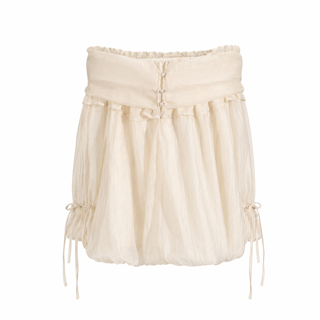 Burgundy Sheer Off-Shoulder Ruffle Blouse – ELVIRES
