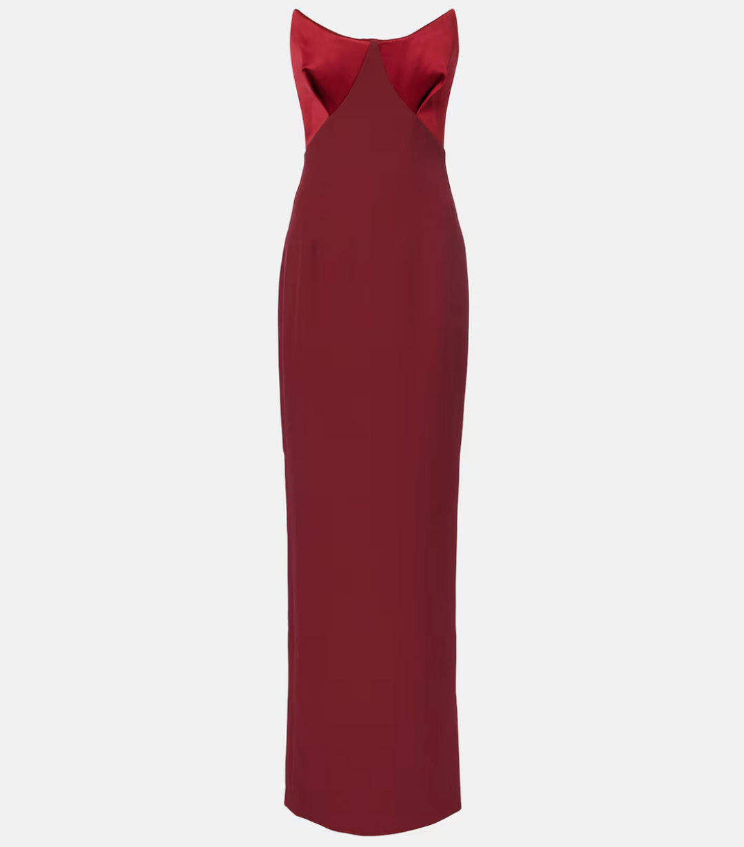 strapless column dress with sculpted satin bust – RUBELLA