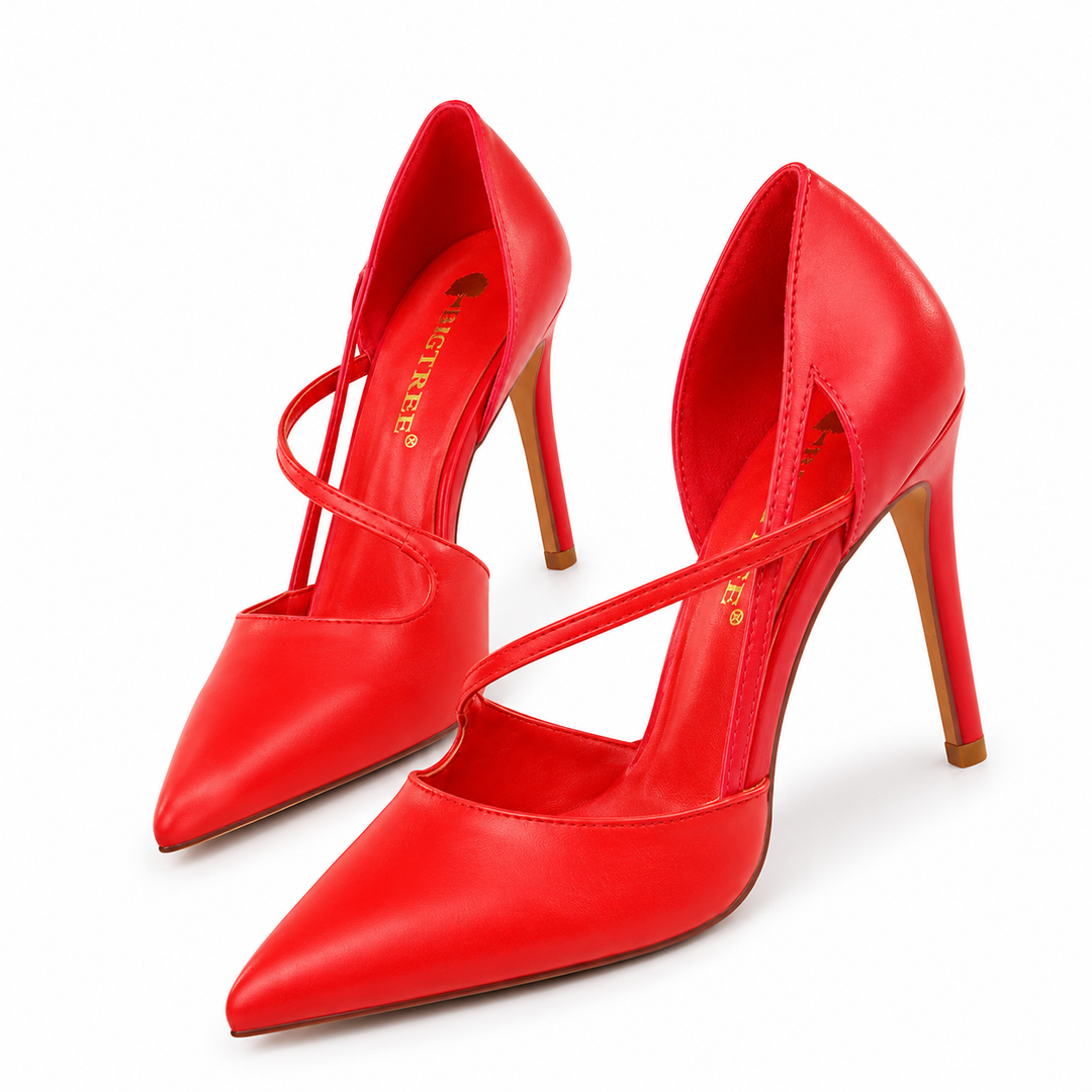 Color Block Pointed Toe Stiletto Heels – VIVÉLLE