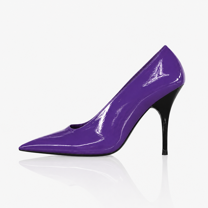 Patent Pointed Toe Stiletto Pumps – NUDE