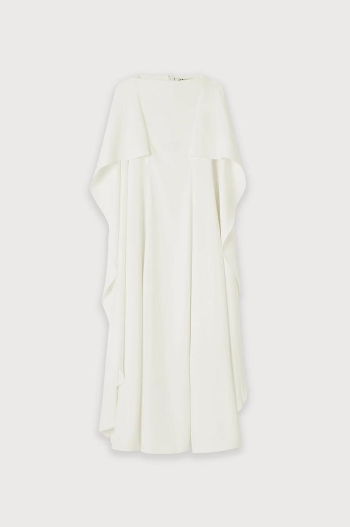 cape sleeve A-line dress with flowing silhouette – IVORYS