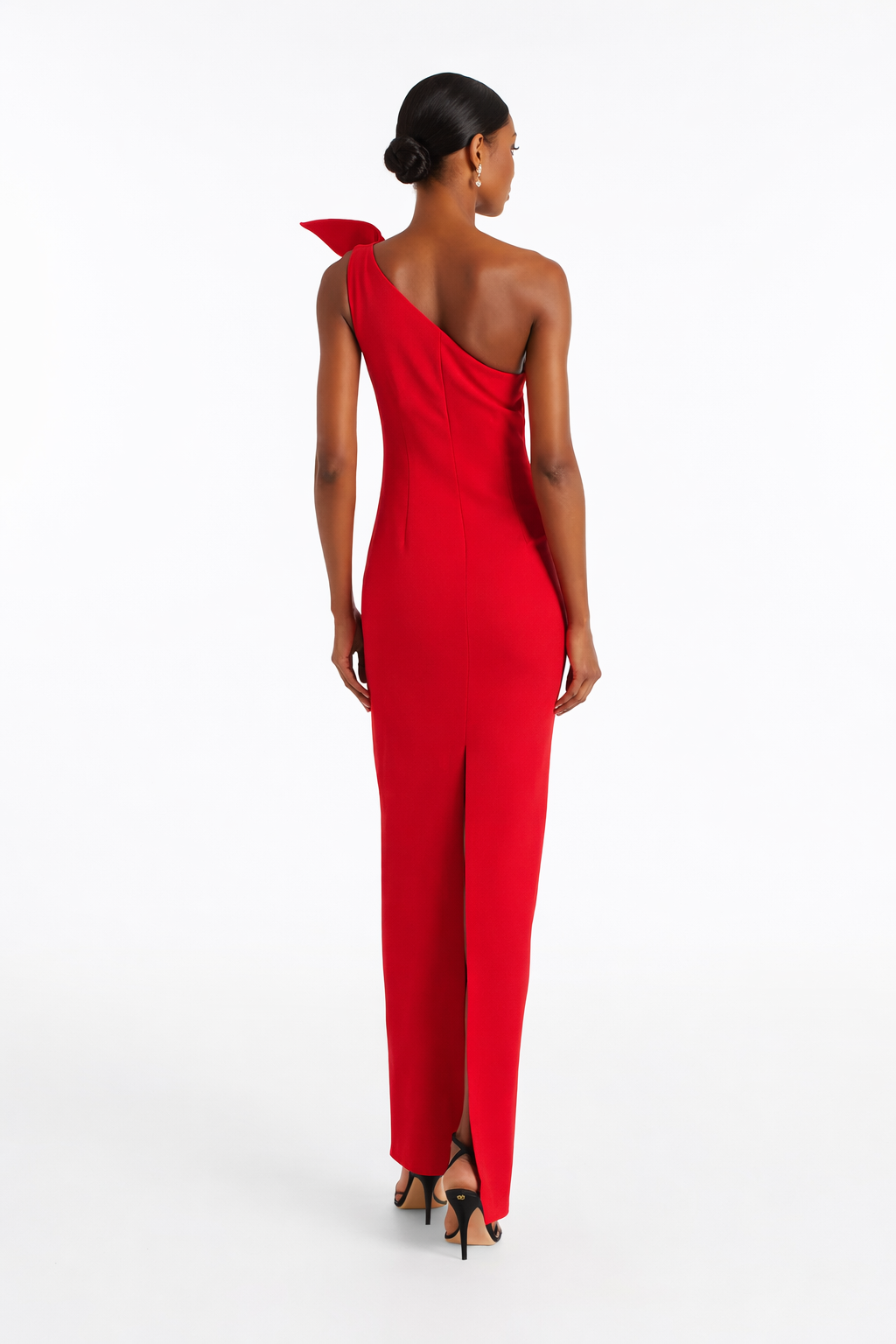 one-shoulder column gown with sculptural strap – ROSALIA
