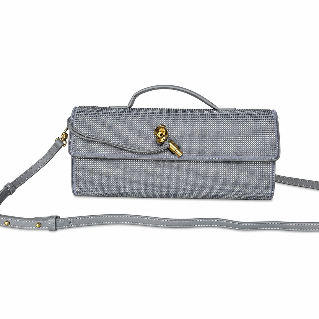 Crystal Embellished Evening Clutch Bag – MOCHA