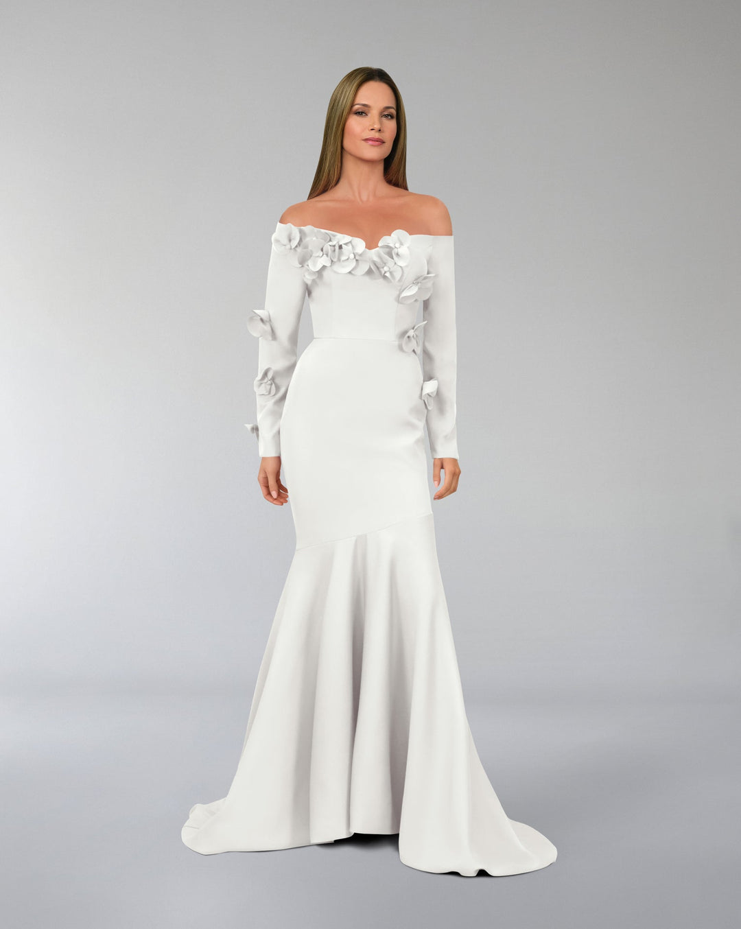 Strapless flowered dress with wide skirt&nbsp ODD-Losren