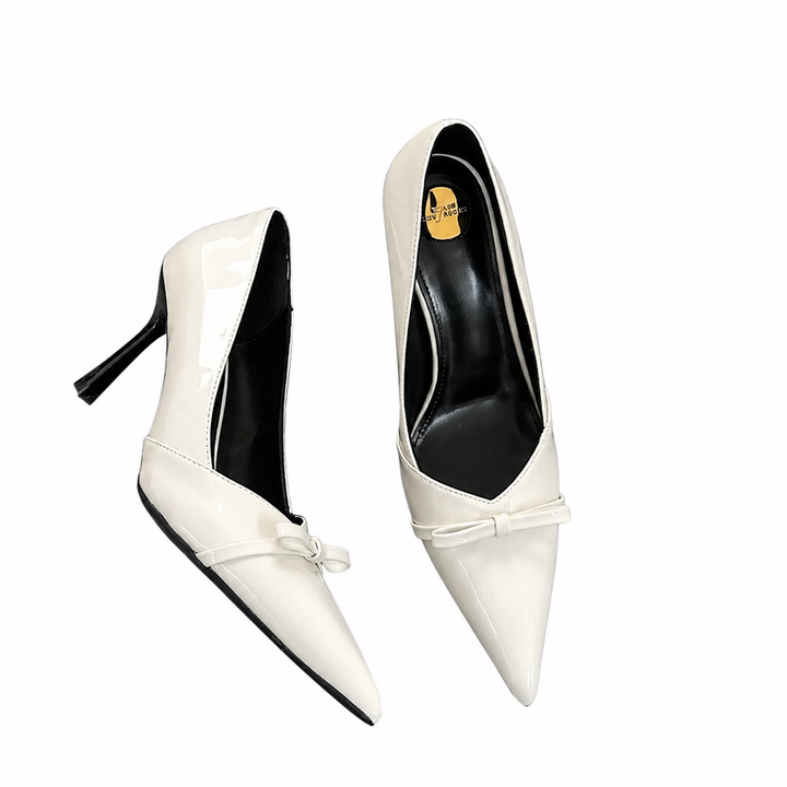 pointed toe stiletto pump with leopard contrast – SAVANNA