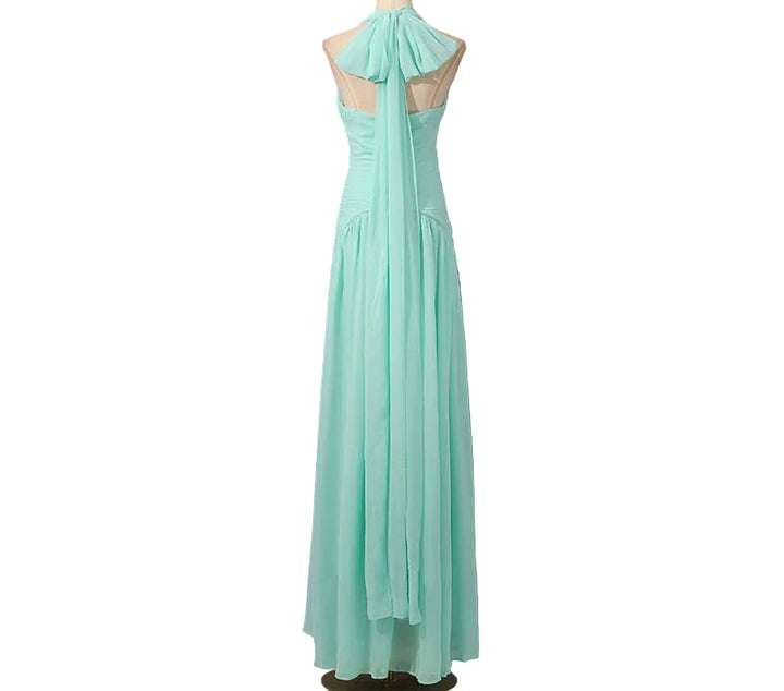 Mint Halter Chiffon Gown - Serenity