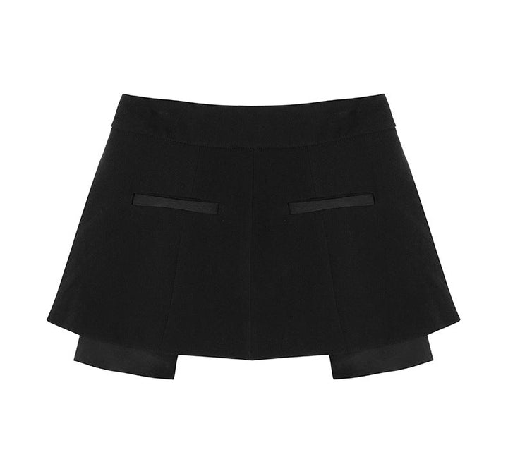 Layered Wide-Leg Pants with Belt – BASEM