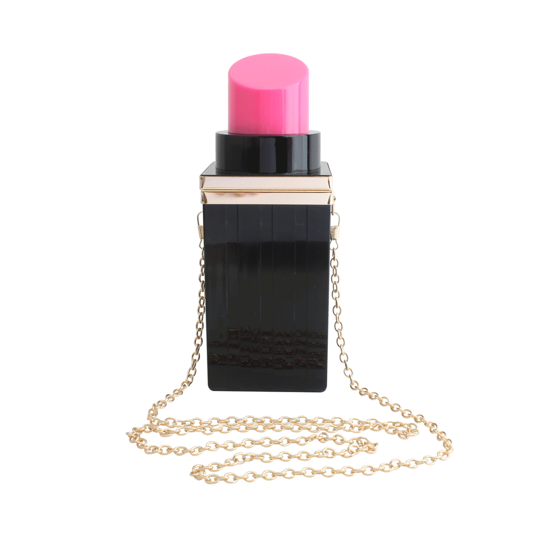 Lipstick Shape Clutch Bag - ROSÉLUX