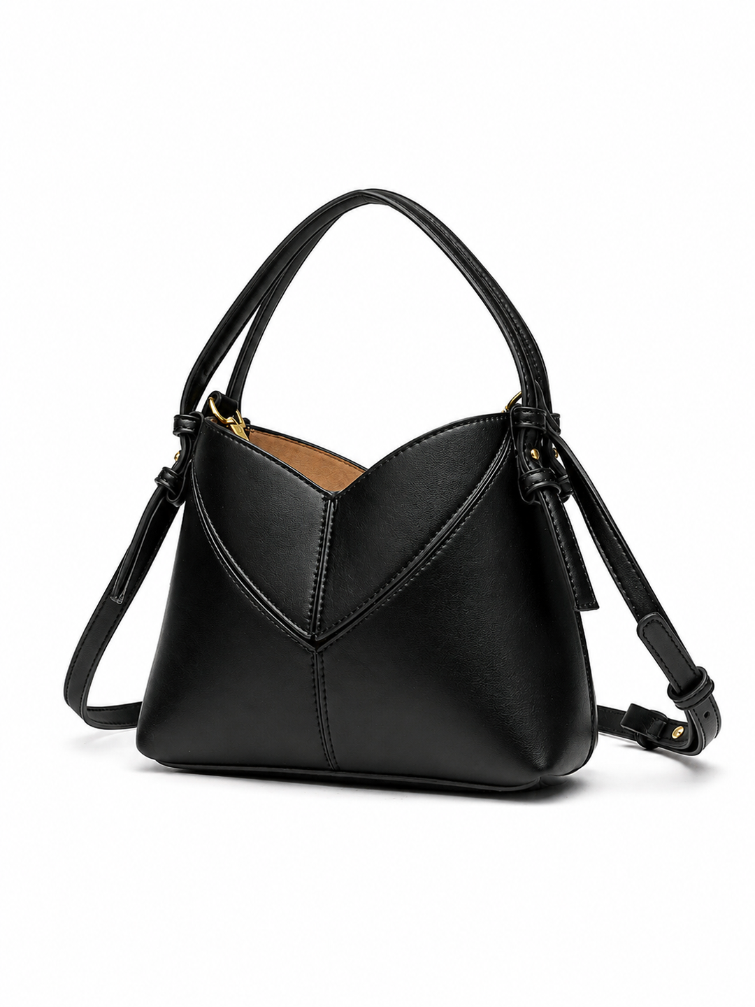 Taupe Textured Convertible Shoulder Bag – VÉLORA