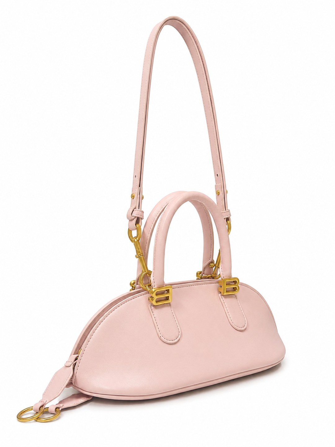 Blush Pink Structured Top Handle Bag – ROSABELLE