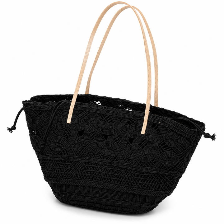 Bohemian Woven Lace Tote Bag – SANTORINI