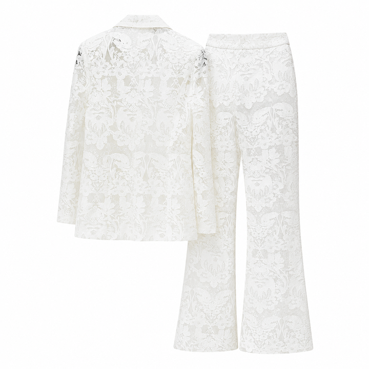 Ivory Lace Blazer & Pants Set – VALÉRIA