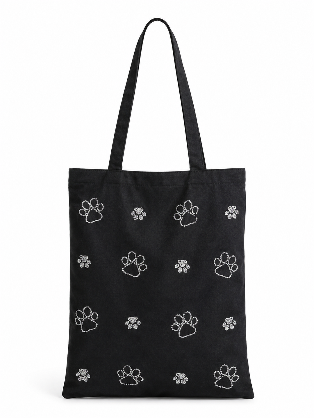 Paw Print Studded Shoulder Bag - Casual