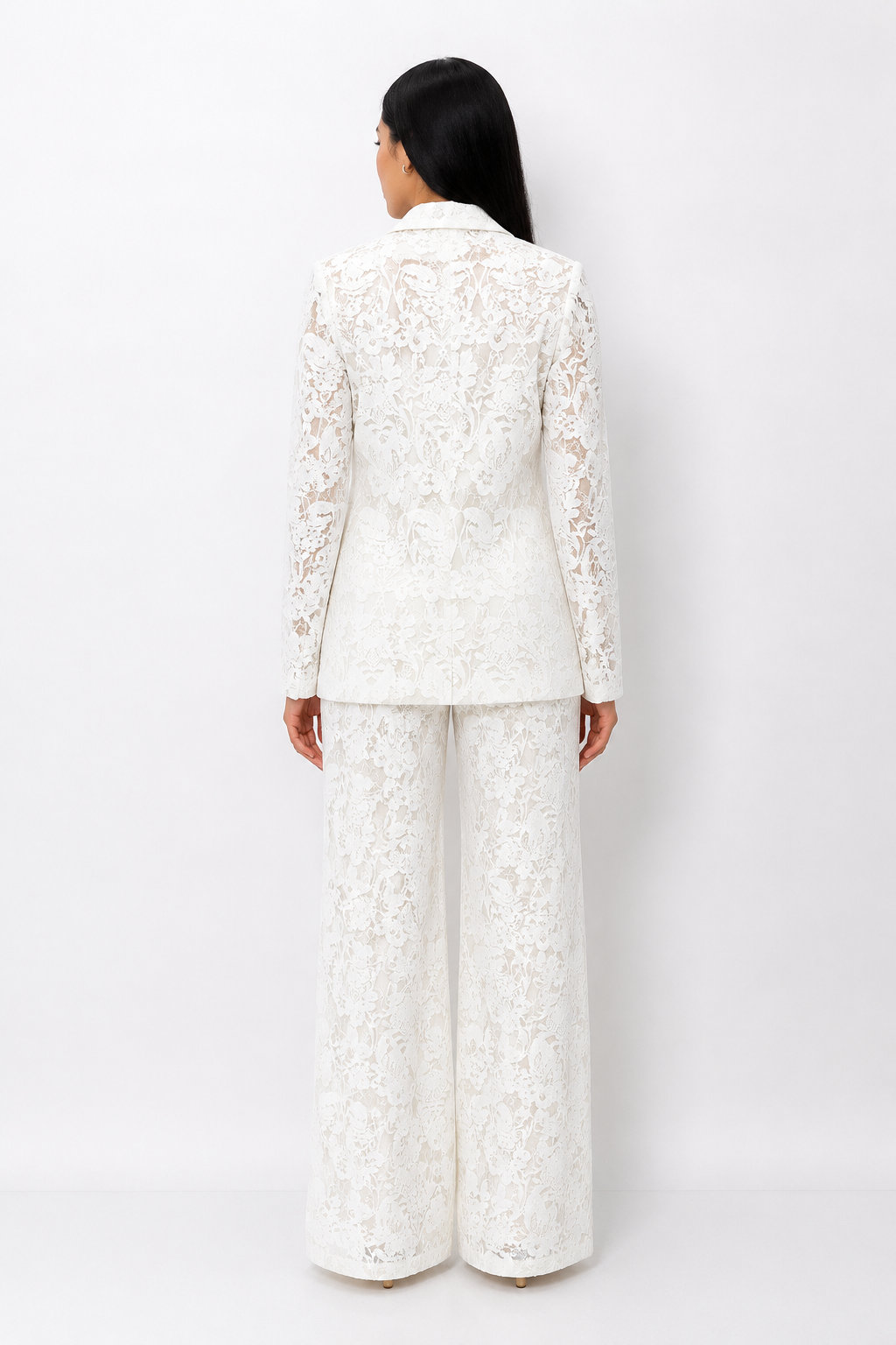 Ivory Lace Blazer & Pants Set – VALÉRIA