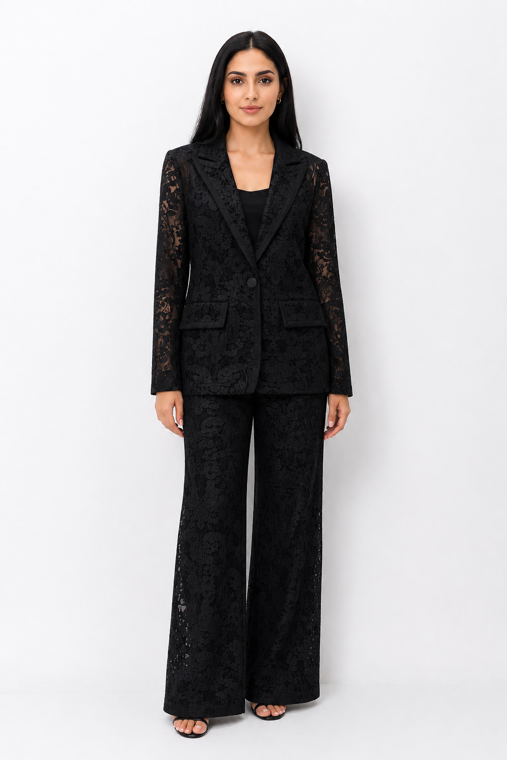 Ivory Lace Blazer & Pants Set – VALÉRIA