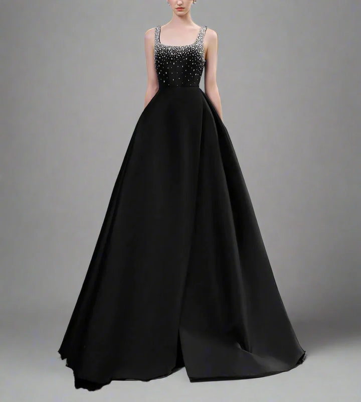 Embellished Sleeveless Gown with A-line Skirt - NOVA