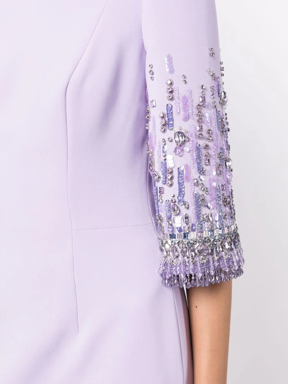 Beaded sleeve column gown – Bloma-1