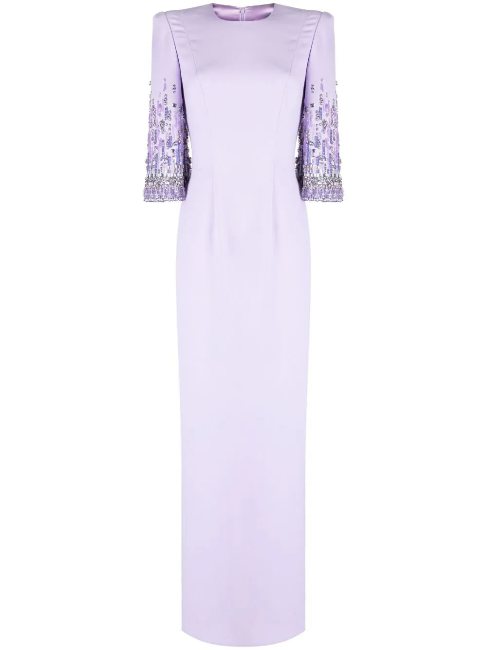 Beaded sleeve column gown – Bloma-1