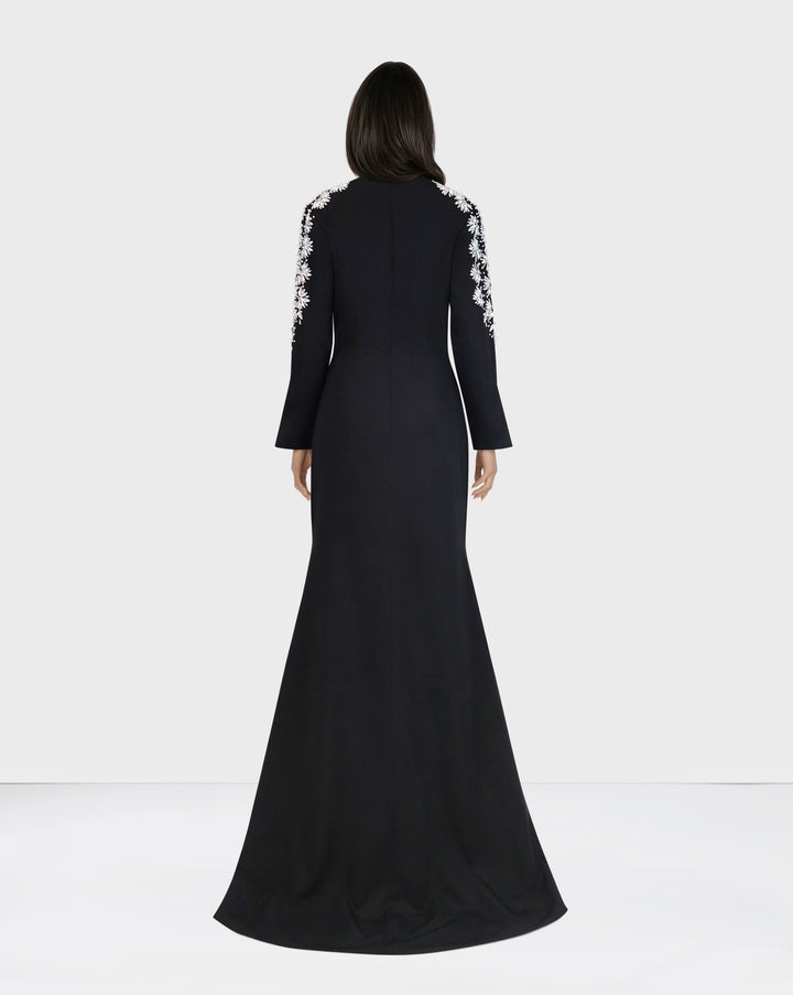 Sequined shoulder dress with long sleeves - Sukhjot