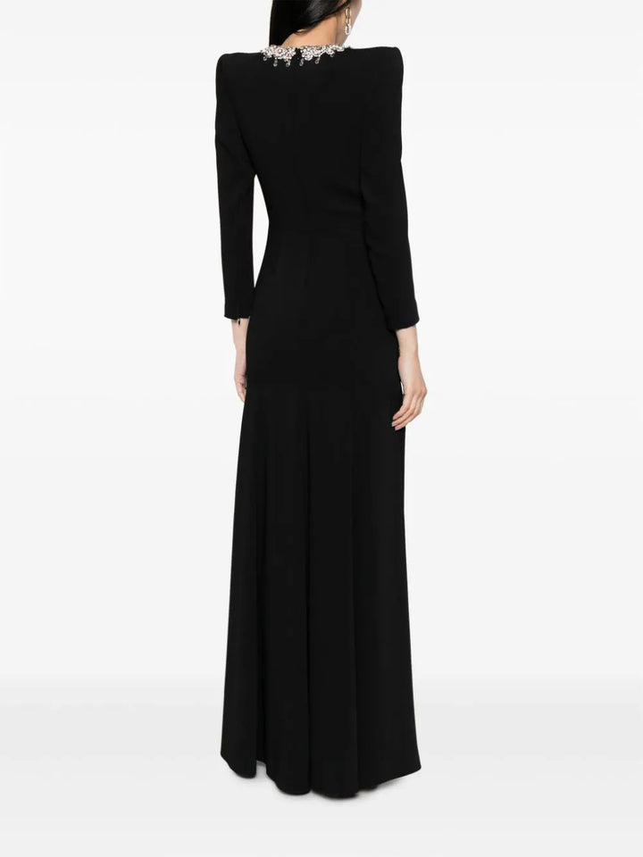 crystal neckline gown with draped bodice – Jiase-1