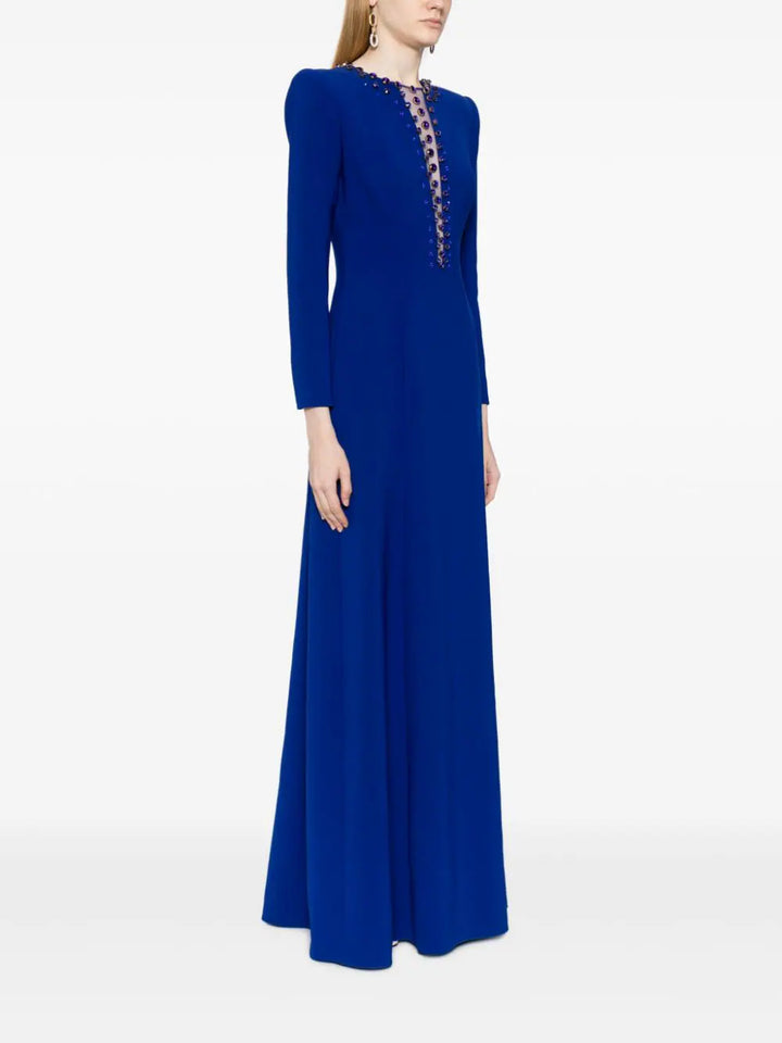 crystal-trim keyhole gown – Zikiya-1