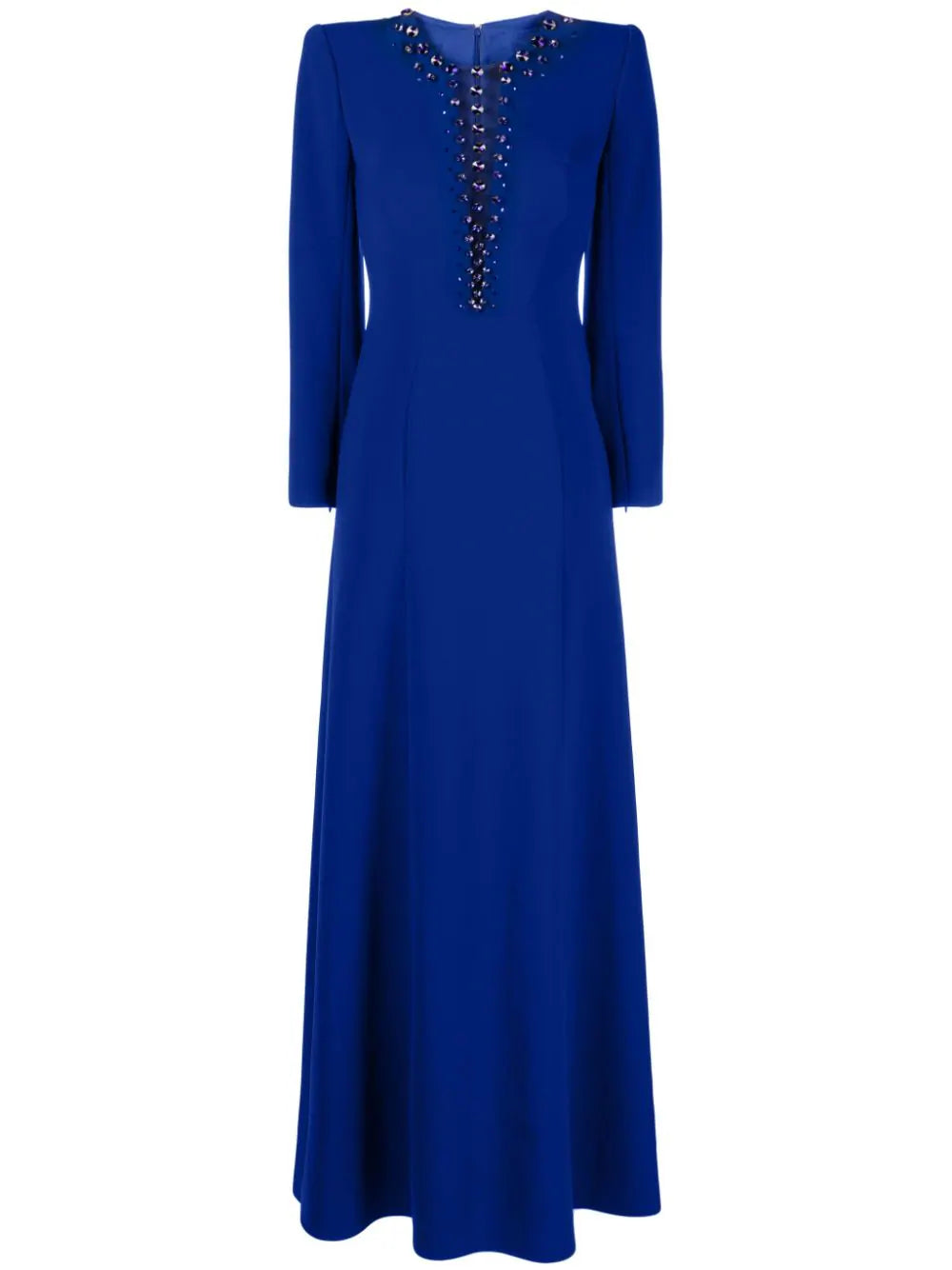 crystal-trim keyhole gown – Zikiya-1