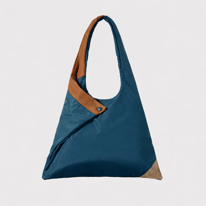 lightweight slouchy shoulder bag with snap detail – OLIVE