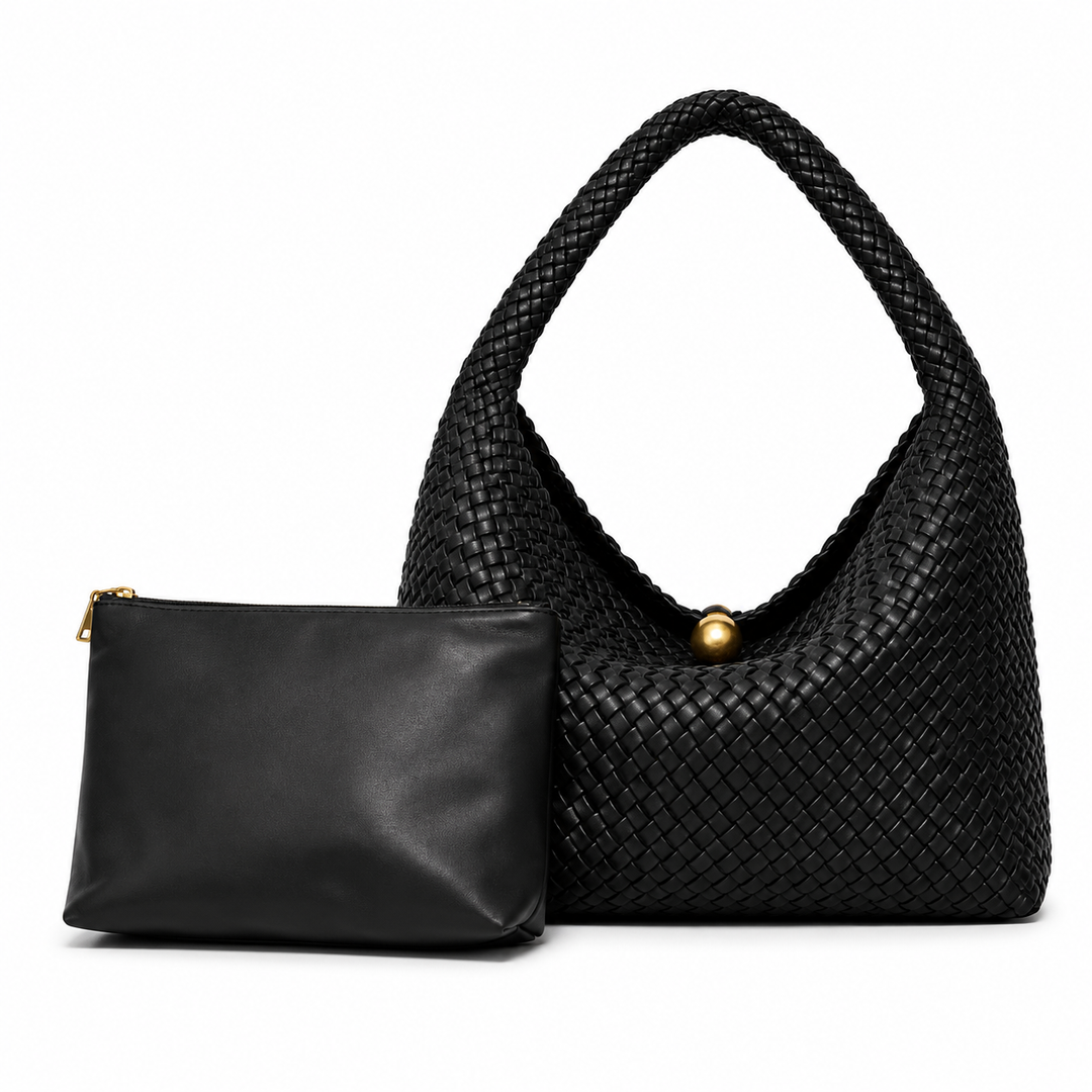 Brown Woven Hobo Shoulder Bag Set – LAVÉLLE