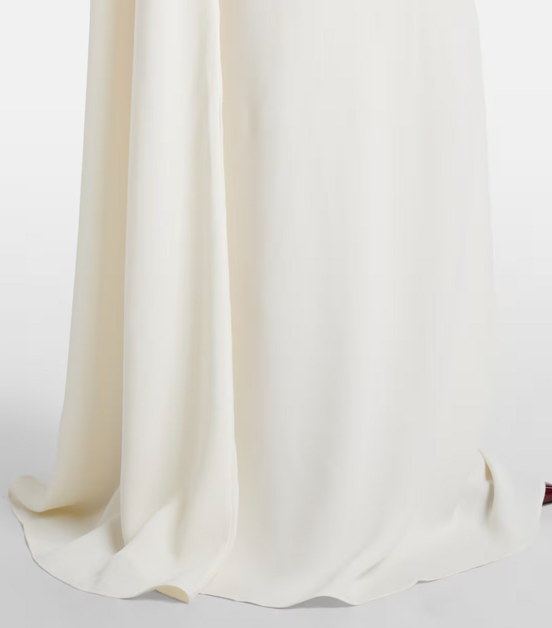 halter draped column dress with neck scarf detail – SERENA