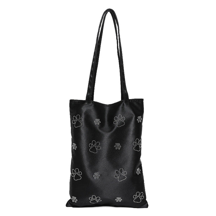 Paw Print Studded Shoulder Bag - Casual