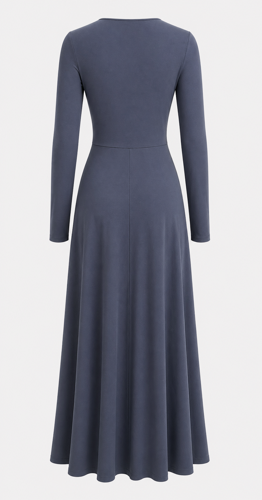 Burgundy Draped Knot Maxi Dress-VELORA