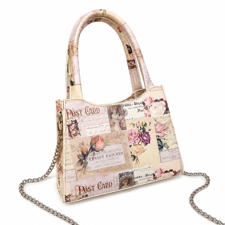 Vintage Collage Shoulder Bag - MONÉLIA