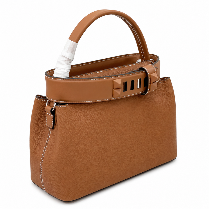 Taupe Leather Belt Accent Tote Bag – ÉTOFFE