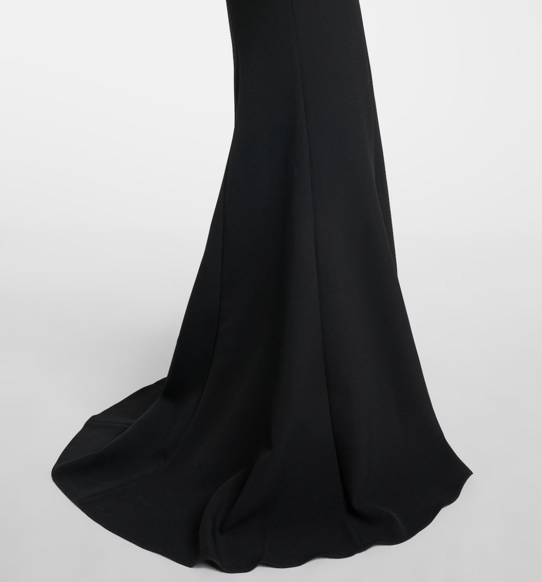 off-shoulder mermaid gown with floral appliqué – ATF