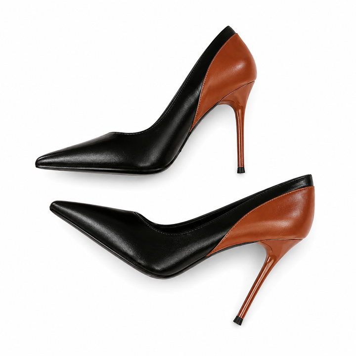Ivory & Caramel Pointed Stiletto Heels – LUXÉVA