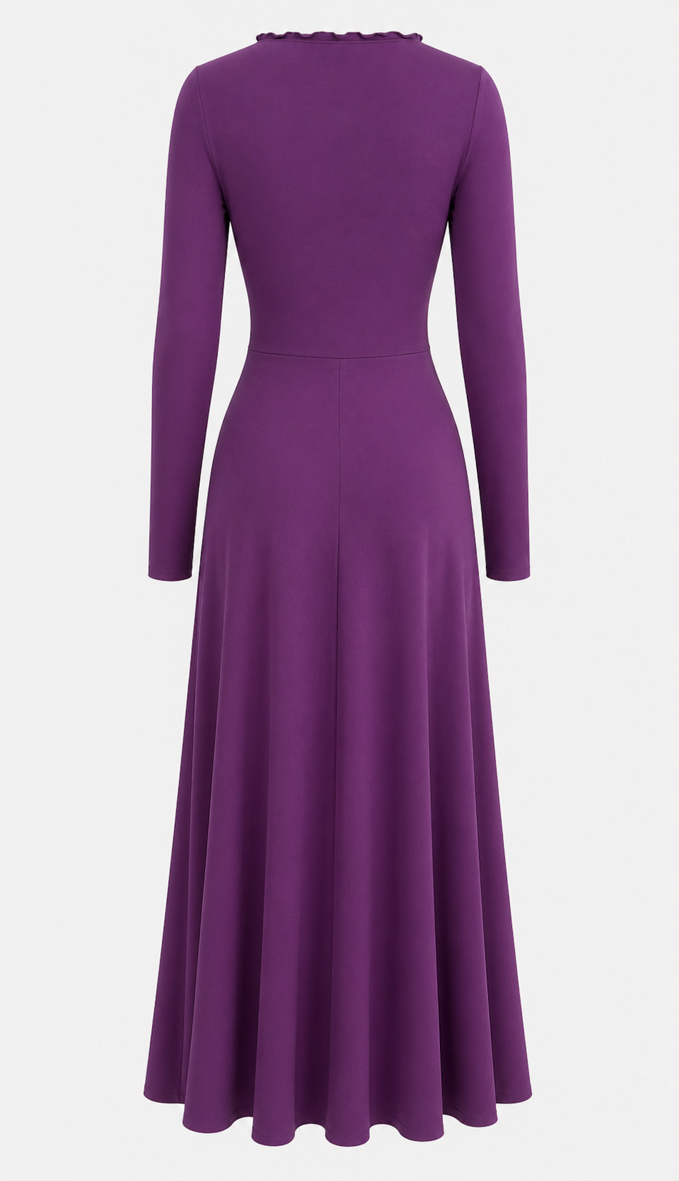 Burgundy Draped Knot Maxi Dress-VELORA
