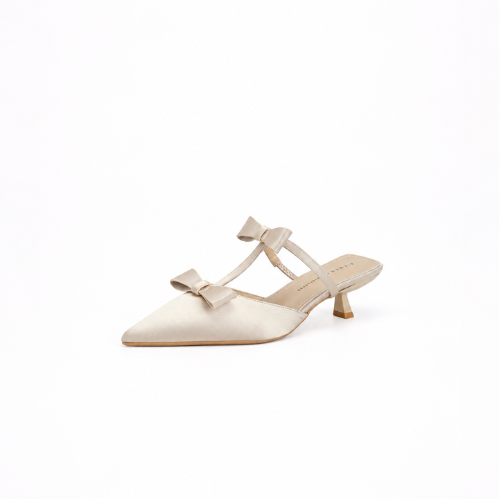 mule heels with double bow strap - SERELIKU