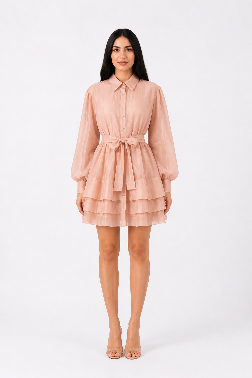 Leopard Print Sheer Layered Shirt Dress – NOIRÉ