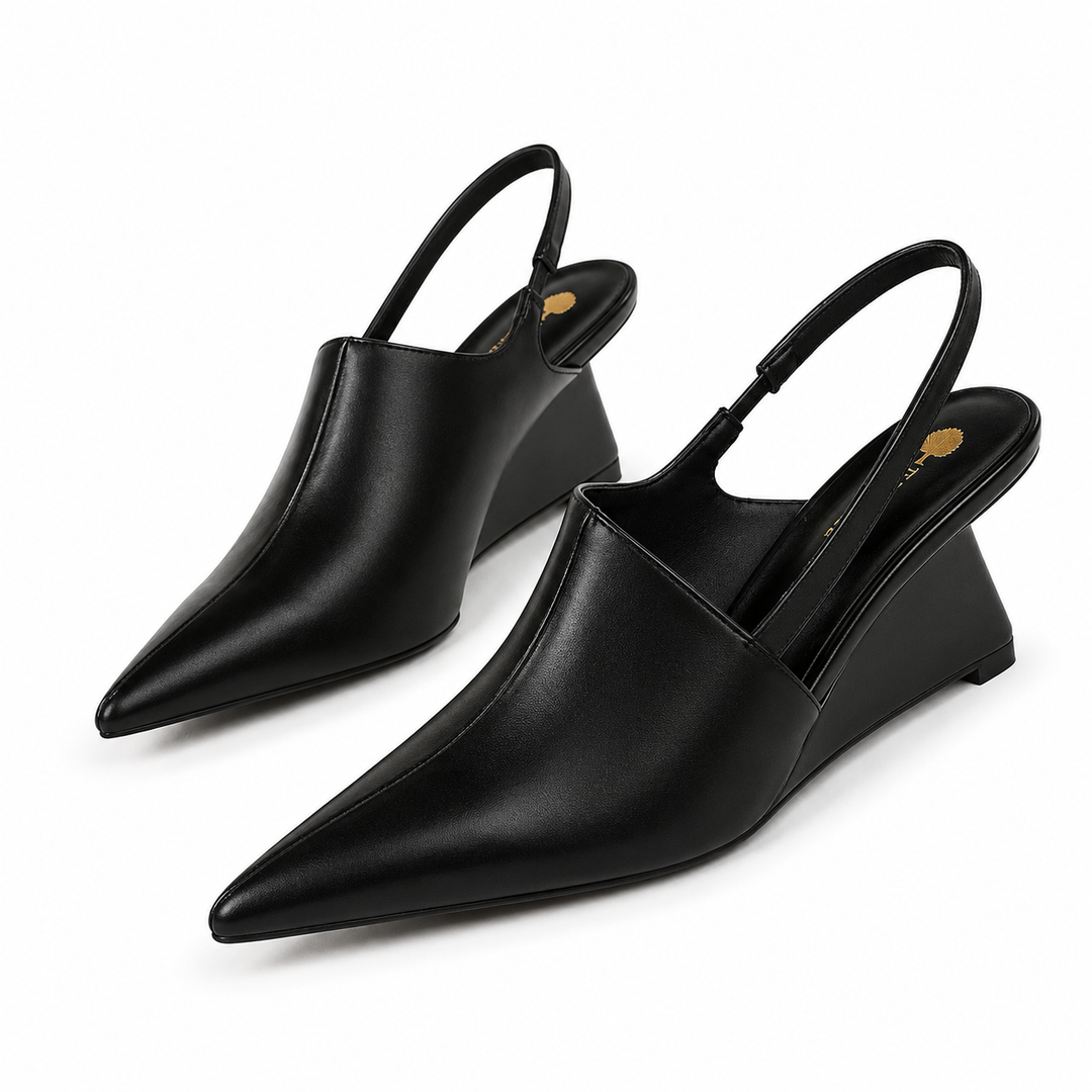 Minimalist Pointed Toe Slingback Heels – IVORÉ