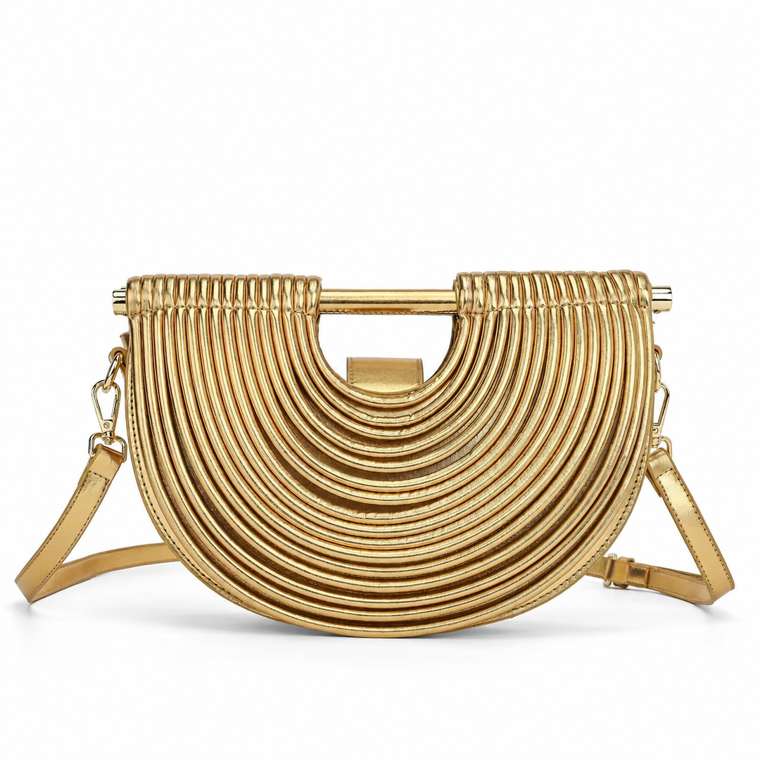 Gold Sculpted Arc Evening Bag – ORLÉVIA