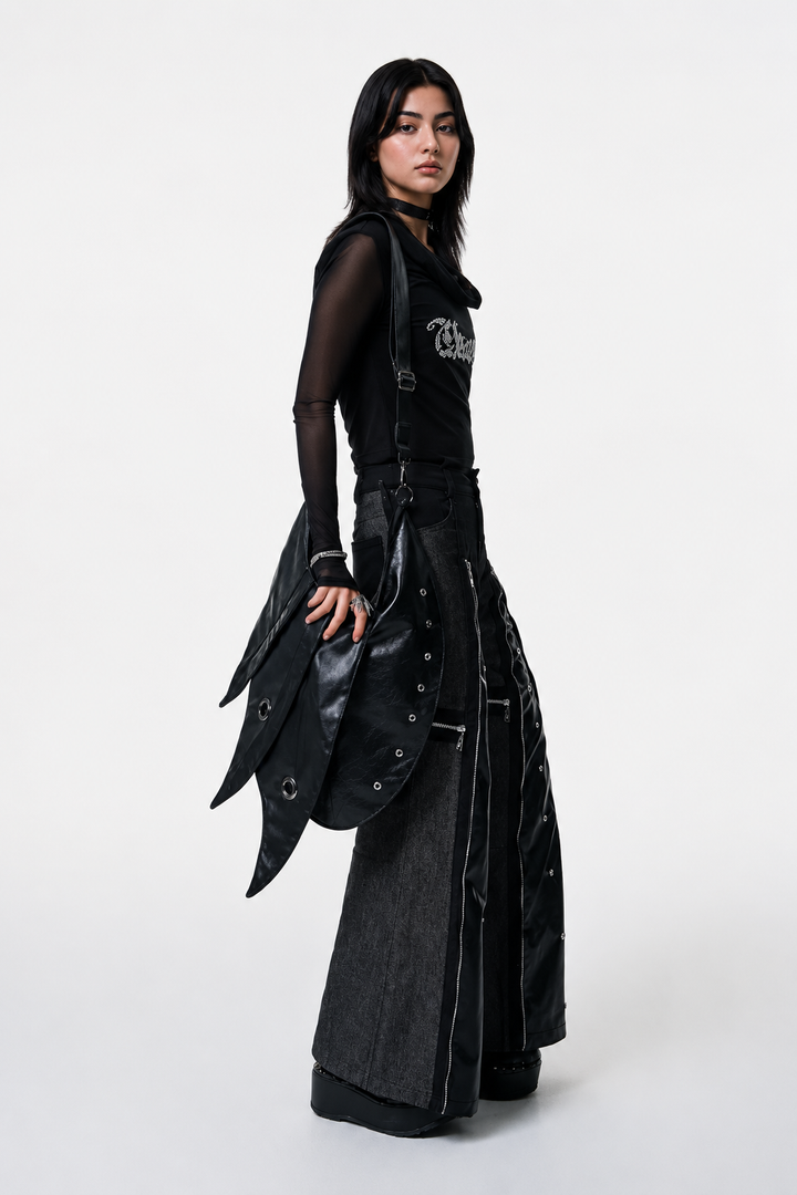 Asymmetrical Eyelet Shoulder Bag - Avant