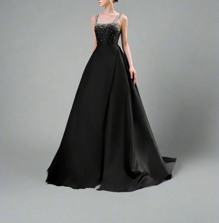 Embellished Sleeveless Gown with A-line Skirt - NOVA