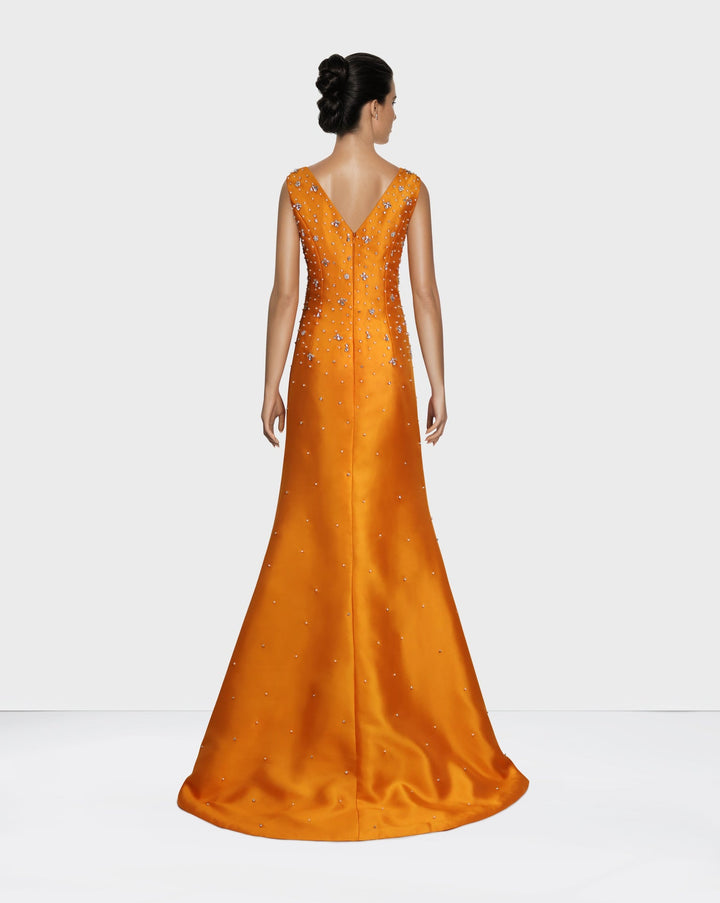Beaded dress with maxi cape  - ODD-ALASII