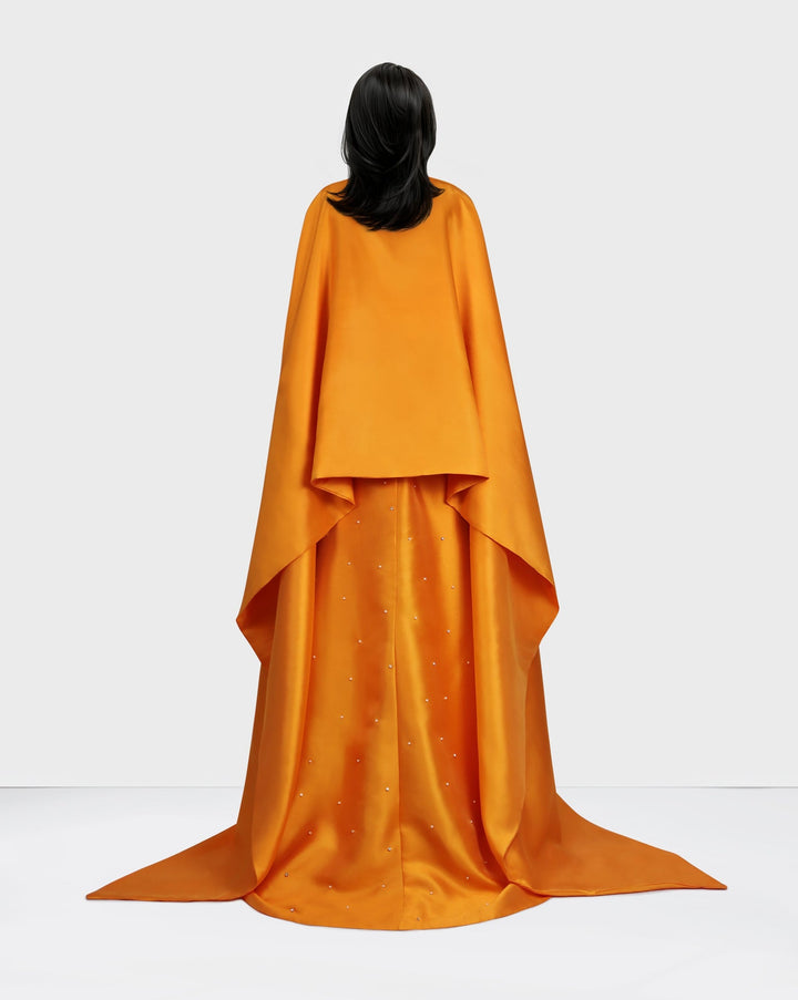 Beaded dress with maxi cape  - ODD-ALASII