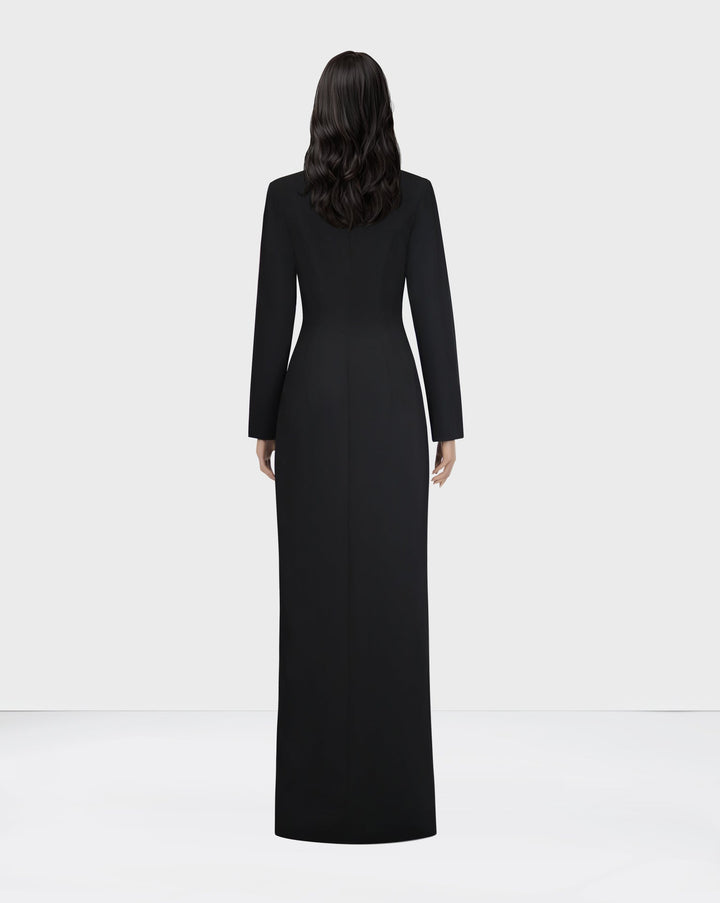 ODD-Beaded blazer black dress-Stockard