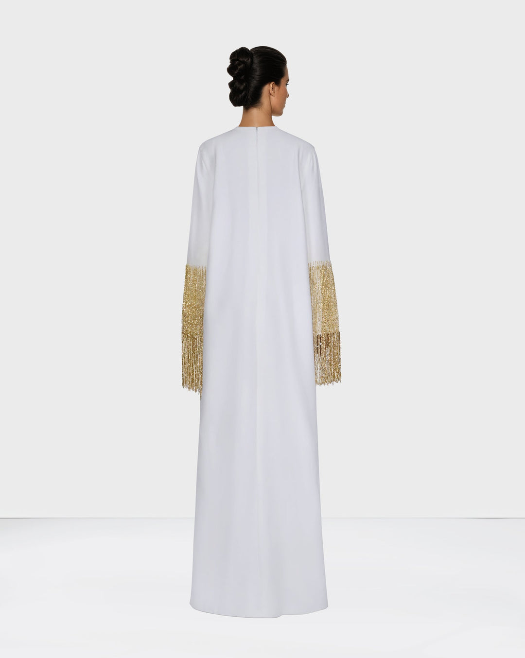Loose dress with beaded sleeves - ZAYDIN