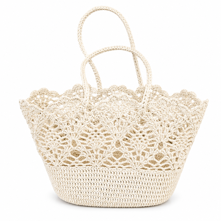 Crochet Lace Tote Bag – IVORY