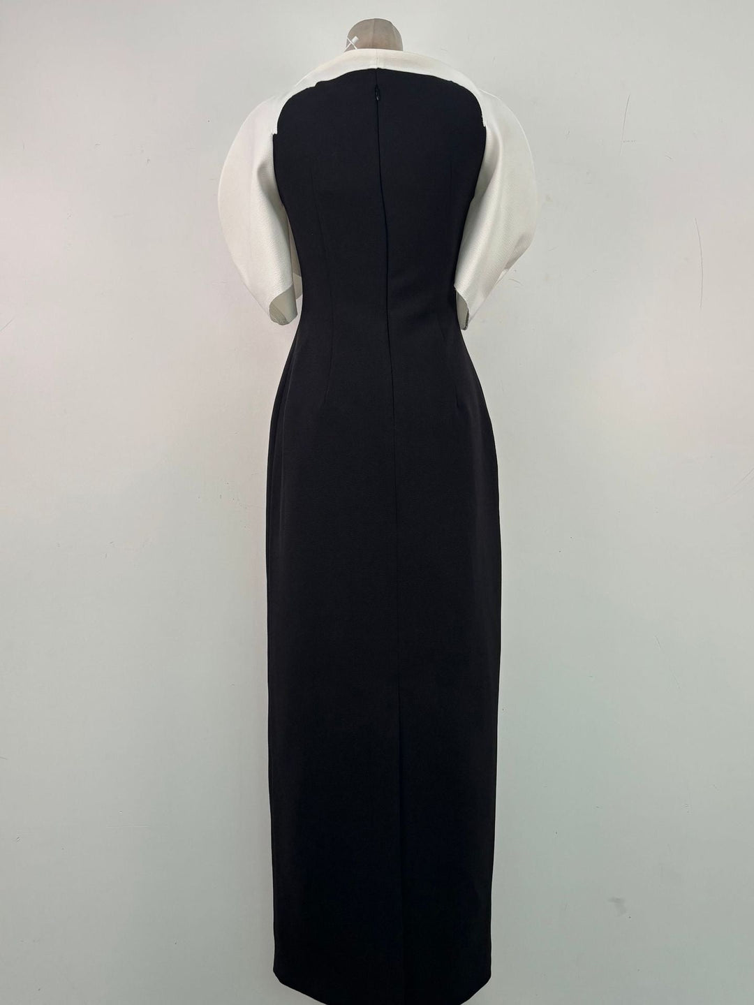 cap sleeve column maxi dress with contrast detail – ELEGANCE